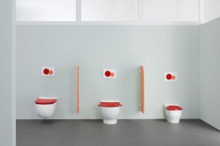 GE Sigma01 BetPl., für 2-Mengen-Spülung Round, für Bambini, karminrot