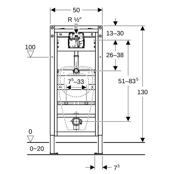 GE DuofixBasic Element für Urinal