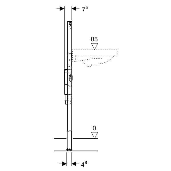GE Duofix Element für Waschtisch
