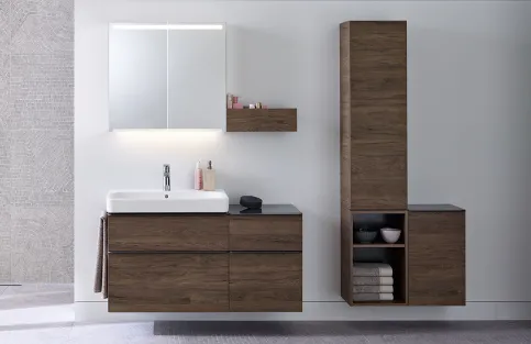 Geberit Smyle Waschplatz mit Hochschrank.