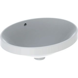 GE VariForm Einbauwaschtisch, oval 50x40cm, o. Hl, m. Ül., weiß gl