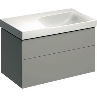 GE Xeno2 Unterschrank f. WT m. Ablg. li m. 2 Schubl., 88x53x46,2cm, greige