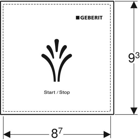 GE Wandbedienpanel berührungslos für Geberit AquaClean, weiß