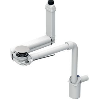 GE Clou WT Ablauf d40 Raumsparmodell mit Hebelbet. u. Ventilabdeck. weiß