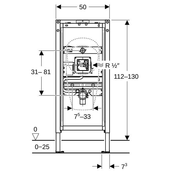 GE Duofix Element Urinal