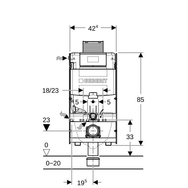 GE GIS Element für Wand-WC