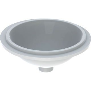 GE VariForm Unterbauwaschtisch, rund d:40,5cm, o. Hl, o. Ül., glasiert, weiß