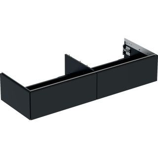 GE ONE Unterschrank für WT/-Platte 2 Schubl., 133,2x26,6x47cm, schwarz matt