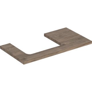 GE ONE WT-Platte, Ausschnitt li, für AWT 90x3x47cm, Nussbaum hickory