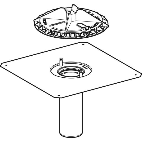 GE Pluvia Dachwassereinlauf mit Anschlussblech