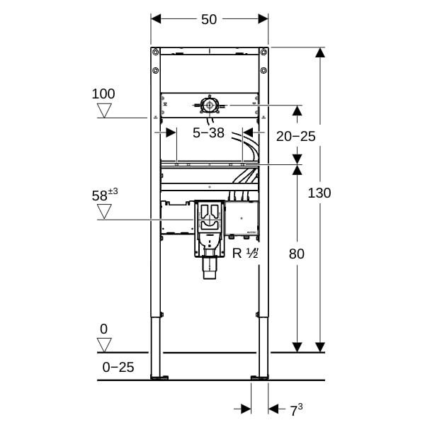 GE Duofix Element für Waschtisch