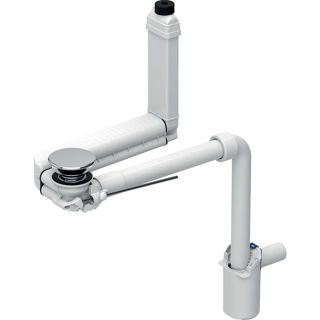 GE Clou WT Ablauf d32 Raumsparmodell mit Hebelbet. u. Ventilab. glanzverchromt