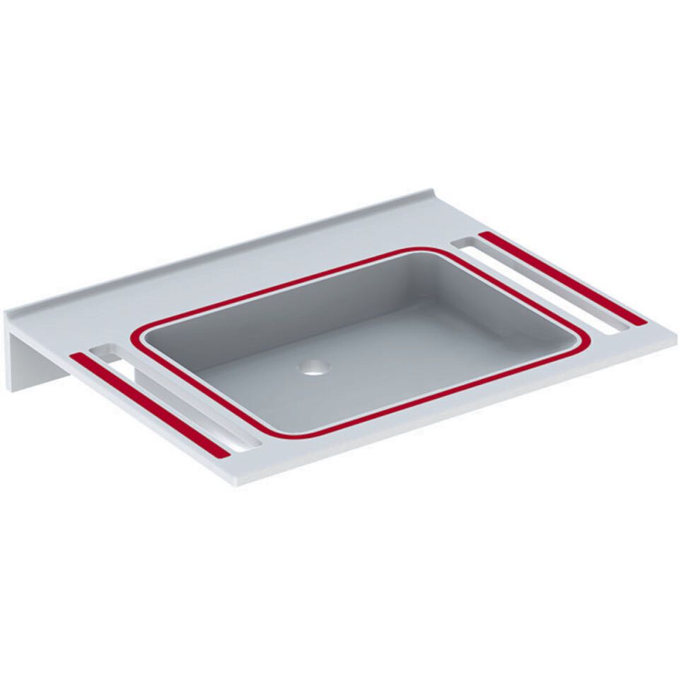 GE Publica WT, eckiges Design, m. Auss. 70x55cm, demenzgerecht, o.Hl.,o.Ül, weiß