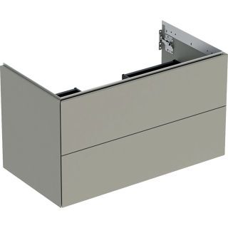 GE ONE Unterschrank für WT/-Platte 2 Schubl., 88,8x50,4x47cm, greige matt