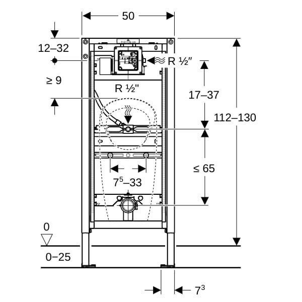 GE Duofix Element Urinal