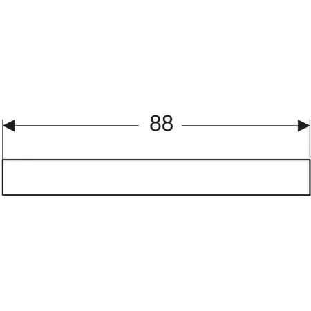 GE Bambini Dekorblende, Front für zwei Waschtischarmaturen, weiß