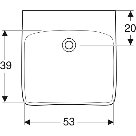GE Renova Comfort WT barrierefrei 60x55cm, o. Hl., o. Ül., weiß, KeraTect