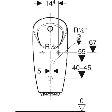 GE Urinal Preda mit Steuerung