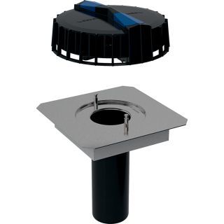 GE Pluvia Dachwassereinlauf m. Anschlussblech für Rinnen, d90, 25l/s