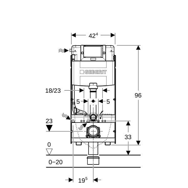 GE GIS Element für Wand-WC