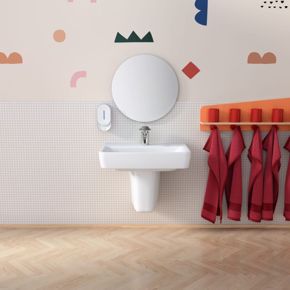 GE Bambini Waschtischarmatur, Batt.Betr. farbneutral, hochglanz verchromt