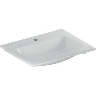 GE iCon Möbelwaschtisch 60x48cm mit Hahnloch, ohne Überlauf, weiß