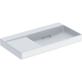 GE ONE WT 90x48cm, CleanDrain, Ablg.li o. Hl., o. Ül., weiß, KeraTect/weiß glzd