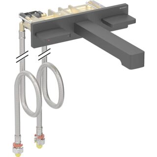GE ONE WT-Arm. eck. Des. W.-Mont. 2Gr. für UP-Funktionsbox, L:22cm, swm/Etc.