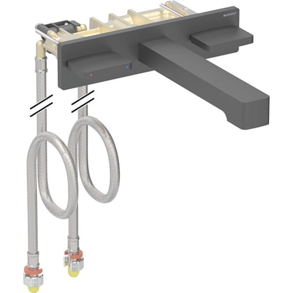 GE ONE WT-Arm. eck. Des. W.-Mont. 2Gr. für UP-Funktionsbox, L:22cm, swm/Etc.