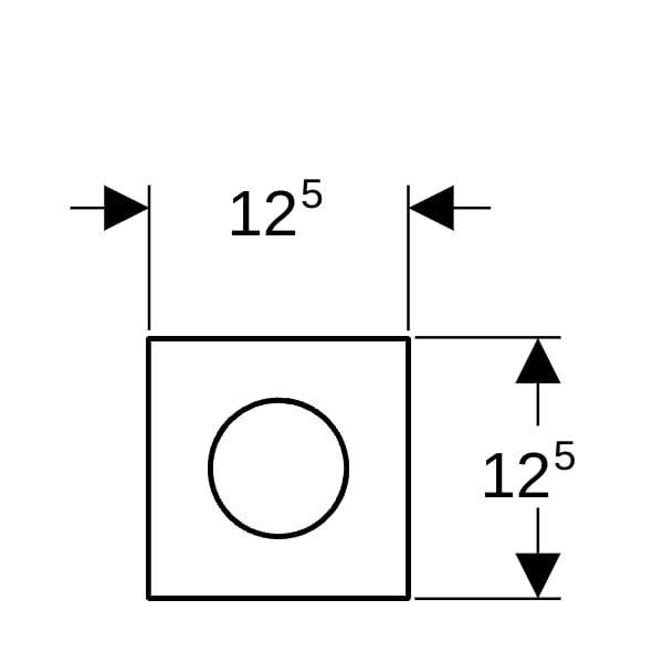 GE Typ 40 UR-Strg. mit pneum. Sp-Ausl. Round, schwarzmatt/Etc