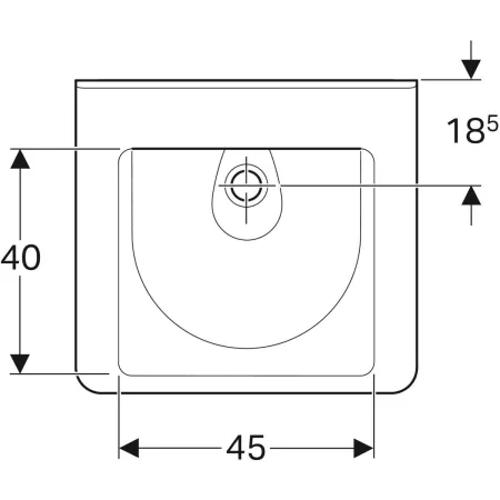 GE Renova Comfort Square WT barrierefrei 60x55cm, o. Hl., o. Ül., weiß, KeraTect