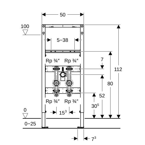 GE Duofix Element für Waschtisch
