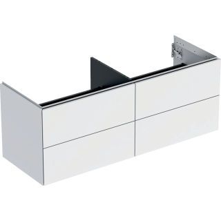 GE ONE Unterschrank für WT/-Platte 4 Schubl., 133,2x50,4x47cm, weiß matt