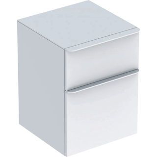 GE Smyle Square Seitenschrank mit zwei Schubladen, 45x60x47cm, weiß