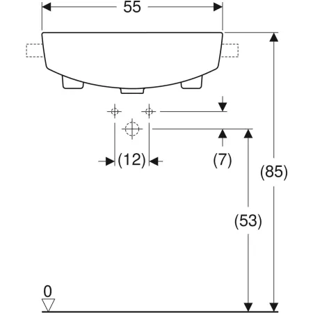 GE VariForm Halbeinbauwaschtisch