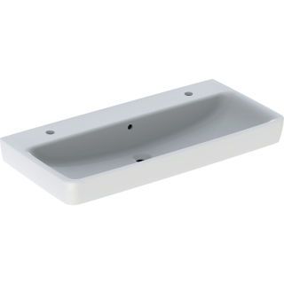 GE Renova Plan Waschtisch 100x48cm zwei Hahnlöcher, m. Überlauf, weiß