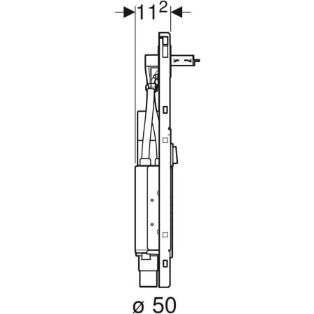 GE GIS Set Geberit ONE Waschtisch für ONE Wandarmatur, mit UP-Drehsiphon B120