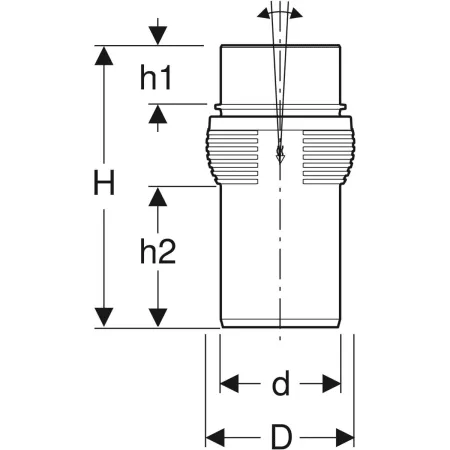 GE Silent-db20 Offset Formstück