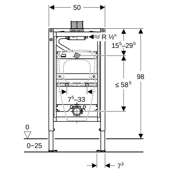 GE Duofix Element Urinal