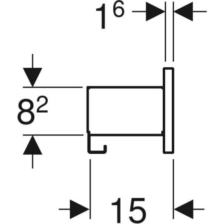 GE Smyle Square Wandablage 45x14,8x14,3cm, weiß