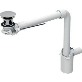 GE WT Ablauf d32 Raumsparmodell mit Hebelbet. Ventilstopfen glanzverchromt