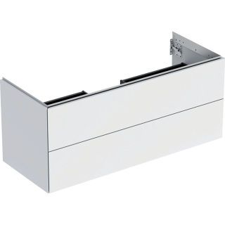 GE ONE Unterschrank für WT/-Platte 2 Schubl., 118,4x50,4x47cm, weiß matt