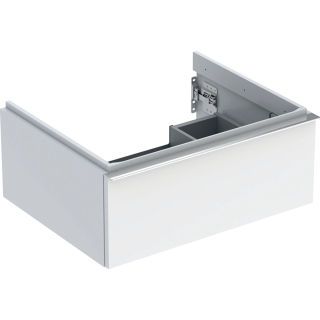 GE iCon Unterschrank für WT, 1 Schubl. 59,2x24,7x47,6cm, weiß hgl/Gr. chrom
