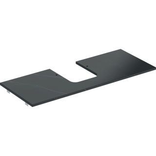 GE ONE WT-Pl. Aus mi. f. AWT Schalenform 120x2x47cm, Marmoroptik schwarz matt