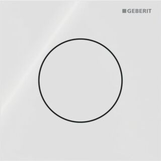 GE Typ 40 UR-Strg. mit pneum. Sp-Ausl. Round, Glas, weiß