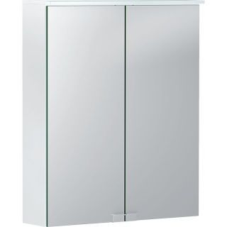 GE Option Basic Spiegelschrank m. Beleuchtung 2 Türen 55x67,7x18cm weiß