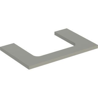 GE ONE WT-Platte, Ausschnitt mi. für AWT 75x3x47cm, greige matt