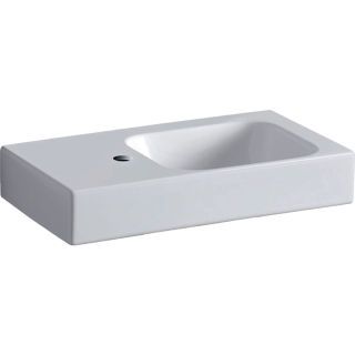 GE iCon HWB mit Ablagefläche, 53x31cm Hahnloch links, o. Ül., weiß