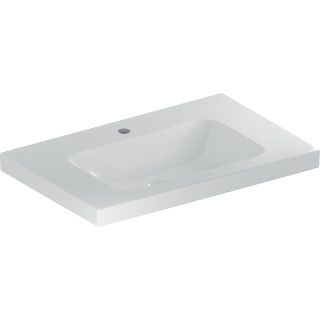 GE iCon Light Waschtisch 75x48cm Ablagefläche, m. Hl., o. Ül., weiß