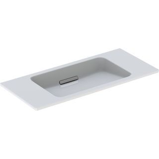 GE ONE WT, 90x40cm, CleanDrain, v.Ausld. o.Hl., Ül.verd. weiß Tect /chrom gebü.